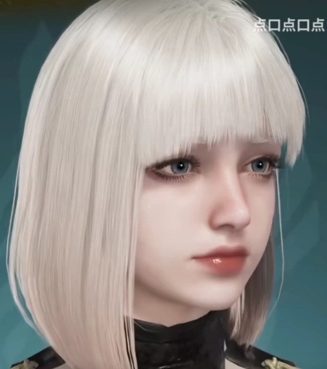 Ice Queen: Sleek Platinum Bob (By 点口点口点)